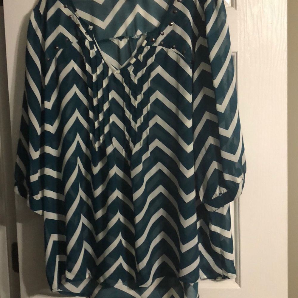 Plus size sheer top